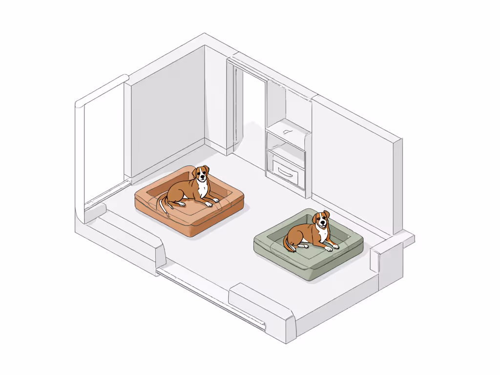 compact_apartment_floor_plan_showing_dual-height_dog_bed_placement