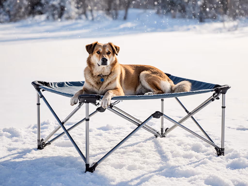 dog_on_elevated_cot_in_snow