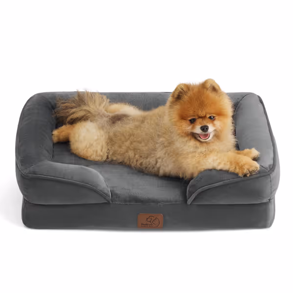Bedsure Small Orthopedic Bolster Dog Bed